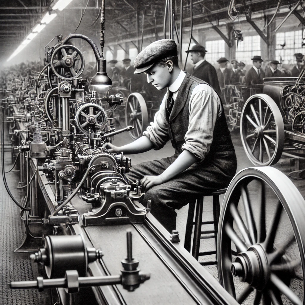 Revolutionizing Industry: The First Continuous Assembly Line 