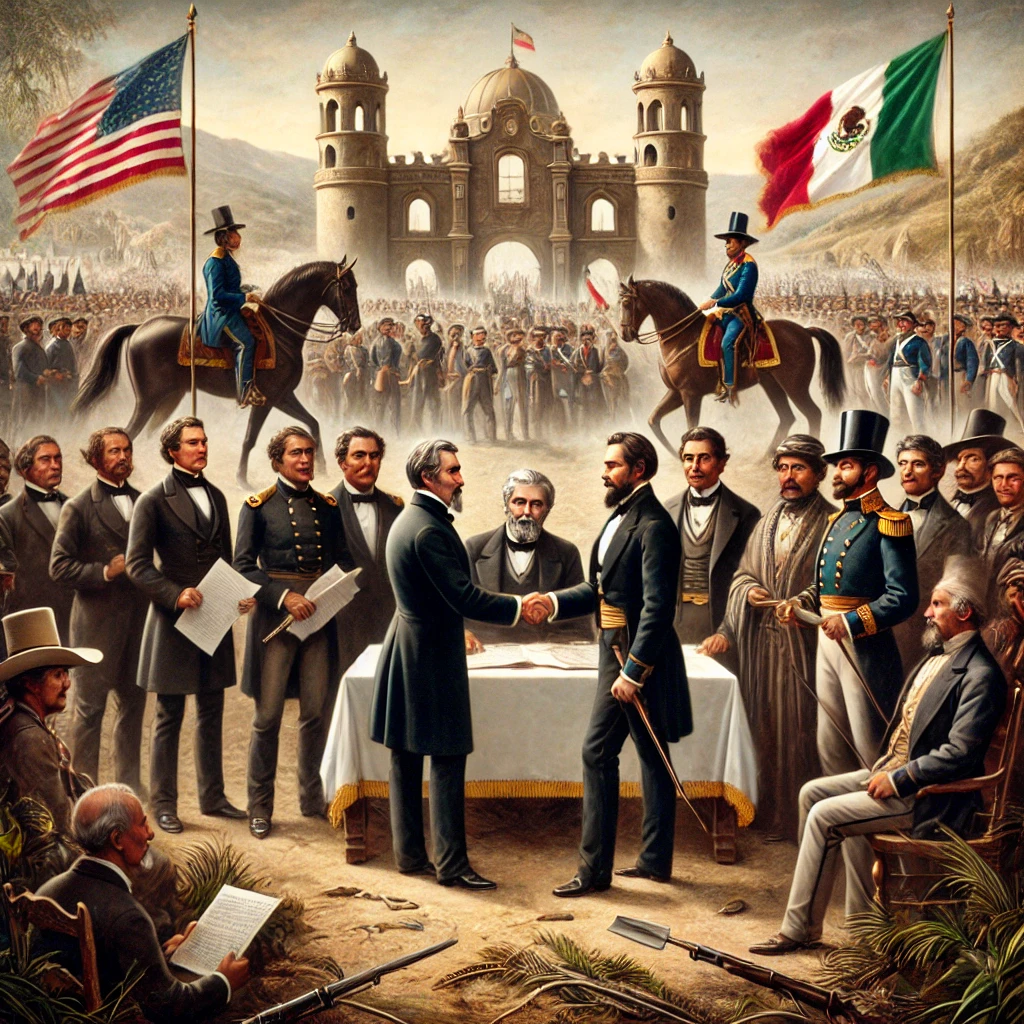 The Treaty of Guadalupe Hidalgo is Signed, Ending the Mexican-American War