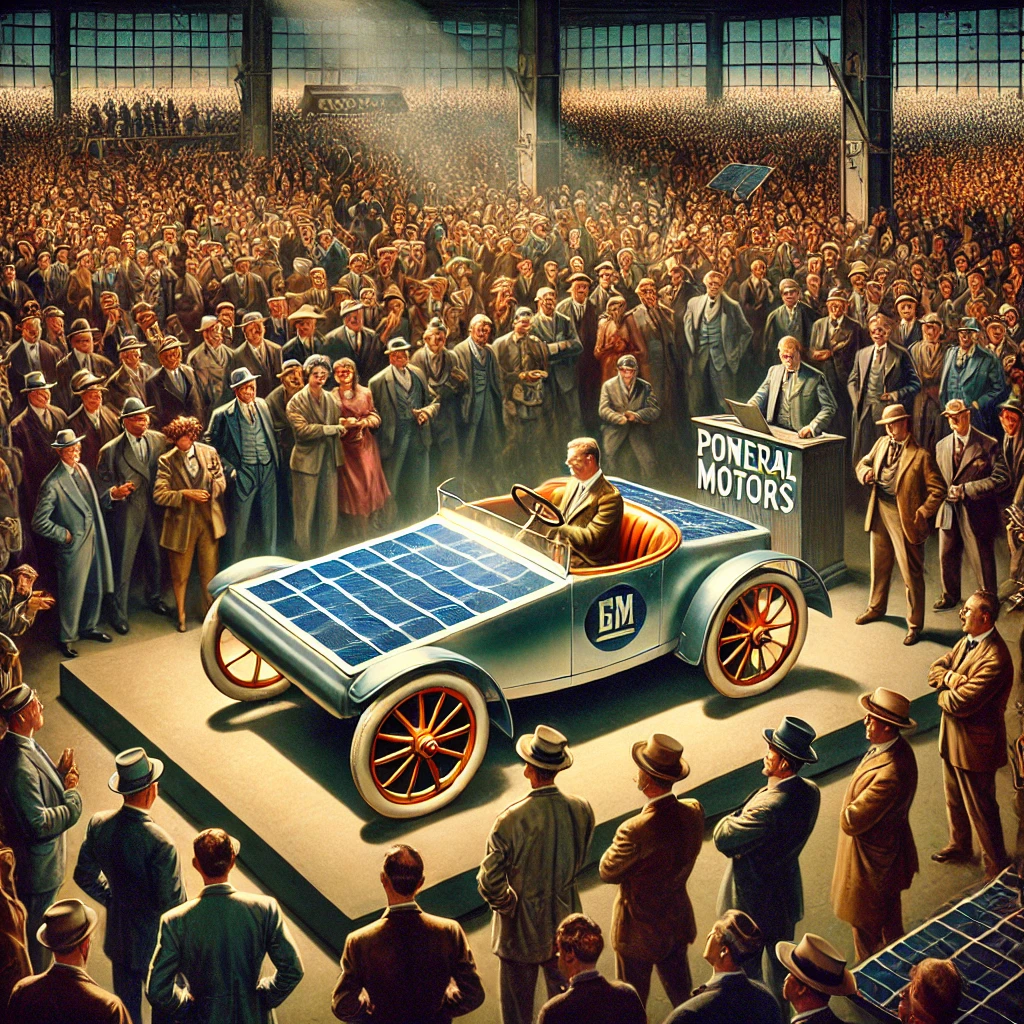 William Cobb Demonstrates First Solar-Powered Car
