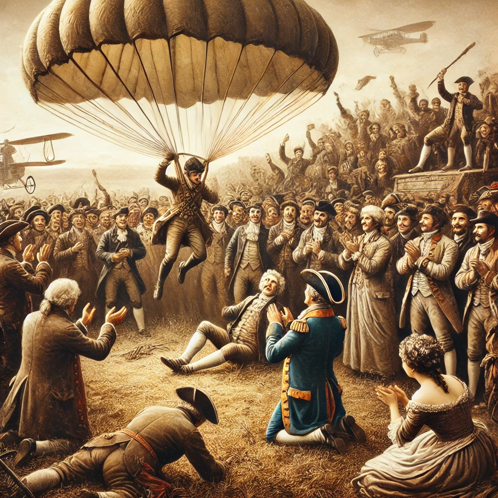 A Leap into History: The First Parachute Jump in 1797